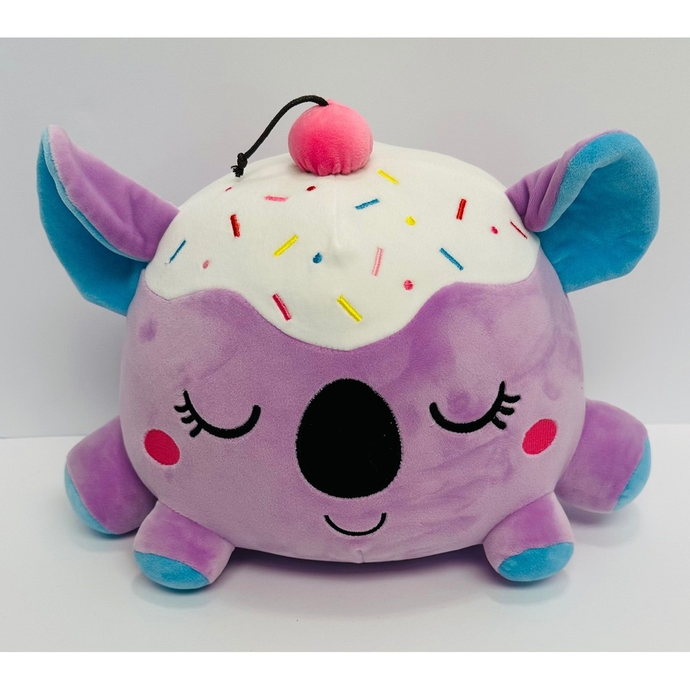 Linzy Toys Purple Cupcake Koala w Sprinkles & Cherry 10" Stuffed Plush Toy